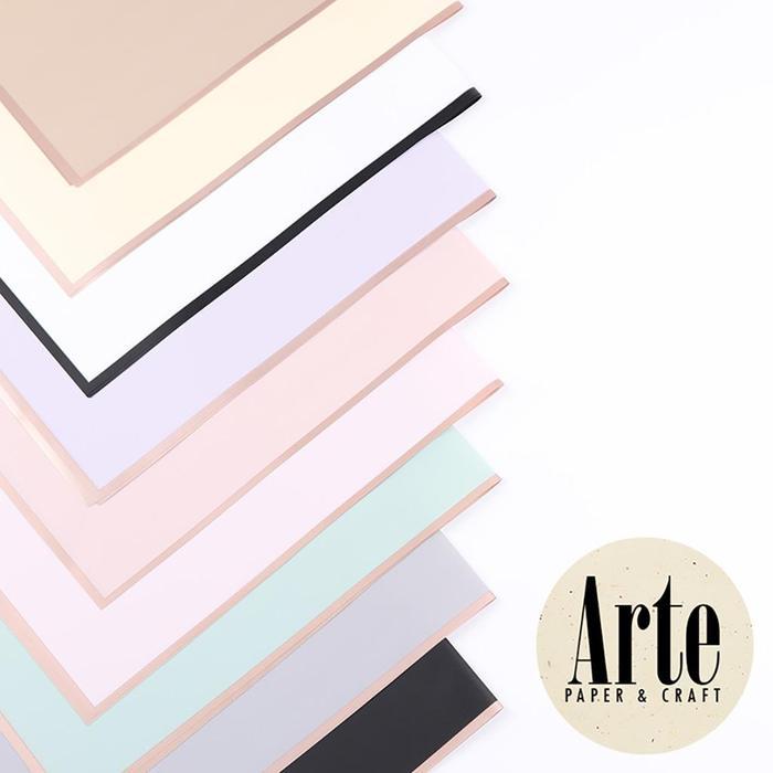 j6p4- Arte 20 Lembar Cellophane Rose Gold Frame Grade B Ori Sinowrap Border Bouquet Bingkai