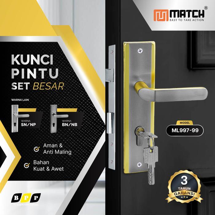 Terbaru - Kunci Pintu Rumah Modern Classic Besar 25cm Komp Keys System Silinder Kunci Kuningan