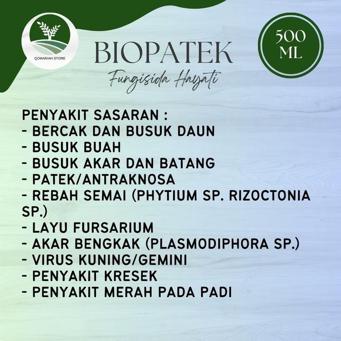 Gardening Mikha Biopatek 500Ml Pupuk Fungisida Busuk Buah Kakao - Obat Semprot Anti Rontok Tanaman