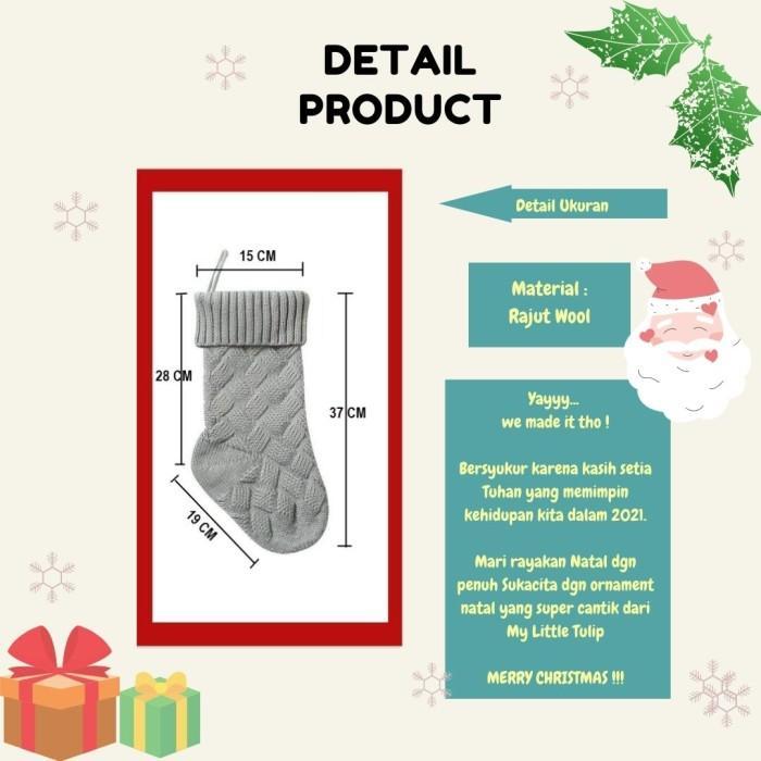 Gantungan Kaoskaki Rajut Santa Aksesoris Pohon Natal Kado Natal Bagus