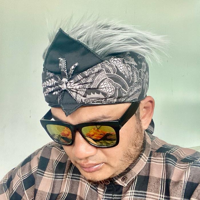 smq4- Blangkon Jawa, Blangkon Sunda, Blangkon Bali Dengan Rambut Palsu