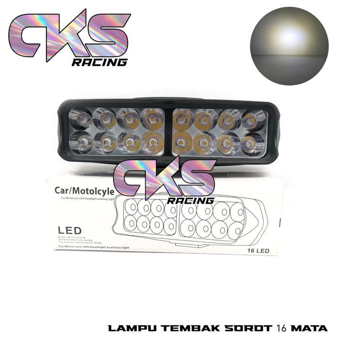 LAMPU TEMBAK SOROT CREE 16 MATA LAMPU TEMBAK LED 16 TITIK MOBIL MOTOR