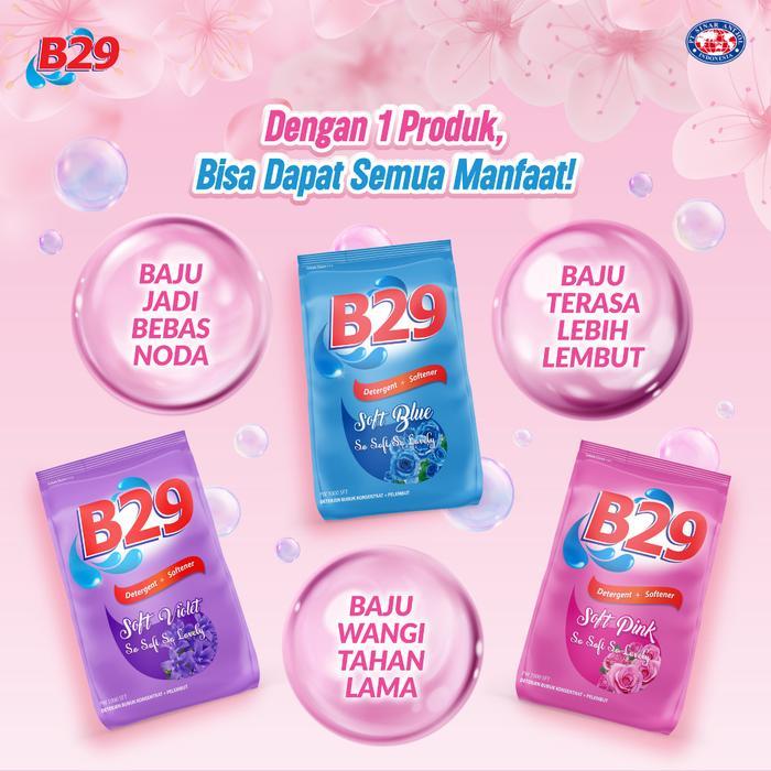 Top 2 Pcs B29 Deterjen Softener Pink - Sabun Bubuk Powder Pencuci Pakaian