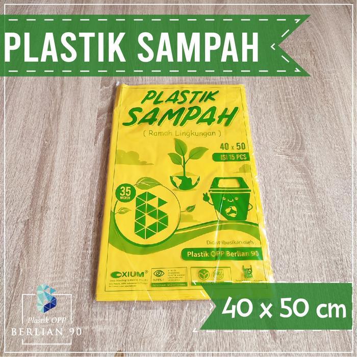 New Plastik Sampah Kuning 40 x 50 Kresek sampah Medis Trash Bag