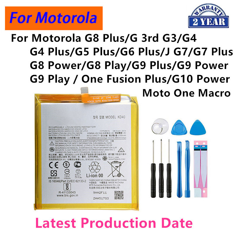 Original Battery For Moto G8 Plus G 3Rd G3 G4 G5S Plus G5 G6 J G7 G8 G9 G10 Plus Power Play G9 Play