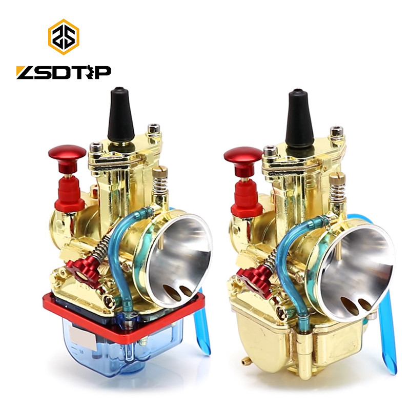 ZSDTRP Motorcycle Carburetor Golden PWK28 30 32 34mm 2T 4T Clear