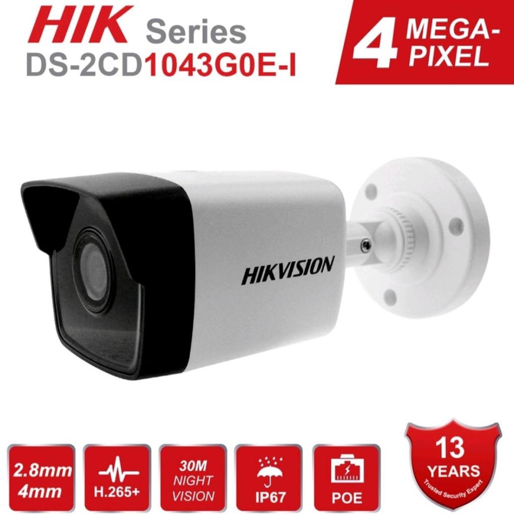 Kamera IP CCTV Hikvision 4 MP DS-2CD1043GOE-I 4MP CAMERA IP OUTDOOR