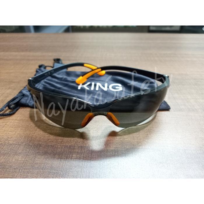 New Kacamata Safety Black Smoke King / Kacamata Proyek Black Smoke King