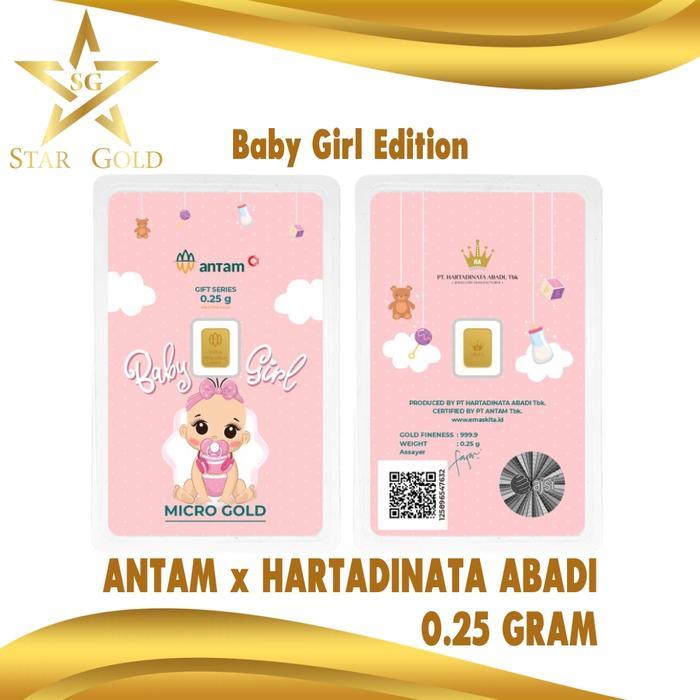 Logam Mulia Micro Gold Antam Hartadinata 0.25 Gram Baby Girl Series 1