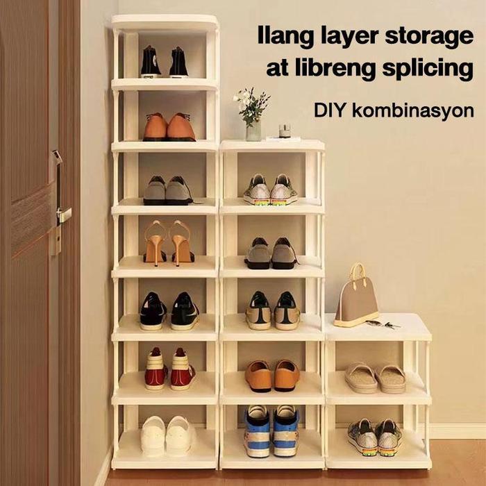 Ikea Home - Tidy Tribe Tt Ruang Penyimpanan Rak Sepatu Plastik Rak Sepatu Bertumpuk Rak Sepatu