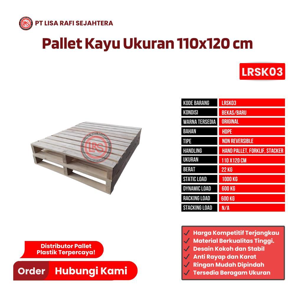 Pallet Kayu Bekas/Baru Ukuran 110x120 cm - LRSK03