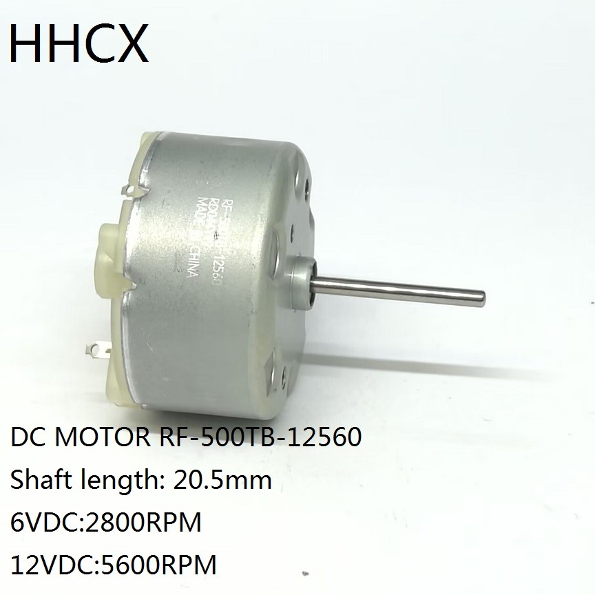 1Pcs Brand New Extended Output Shaft Rf-500Tb-12560 Micro Dc Motor Rf-500Tb Precious-Metal Brush