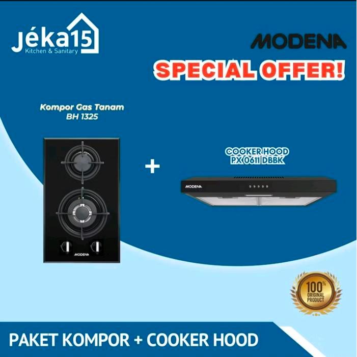 JEKA15 - MODENA BH 1325 KOMPOR GAS TANAM ( VARIAN PAKET) Black