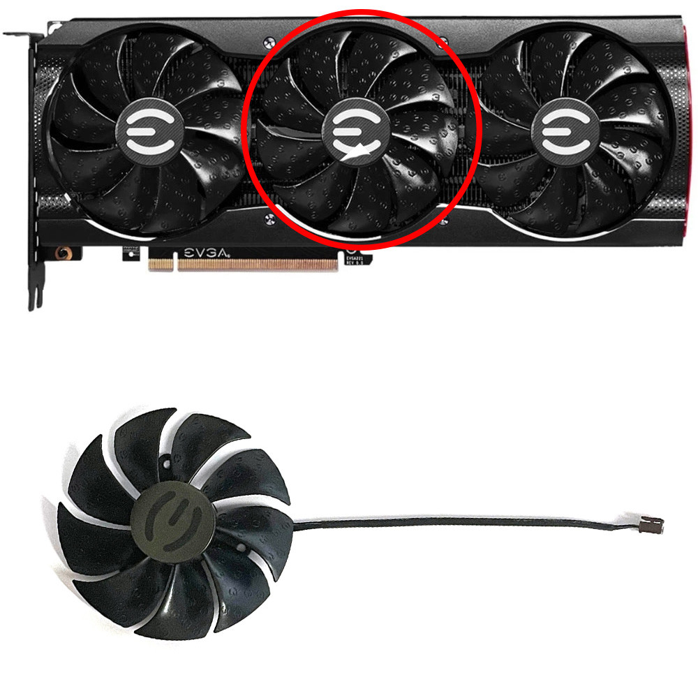88mm 4-pin PLD09220S12H for EVGA RTX 3090 3080TI 3080 3070 3060TI XC3 Ultra/(Black) Gaming Graphics 