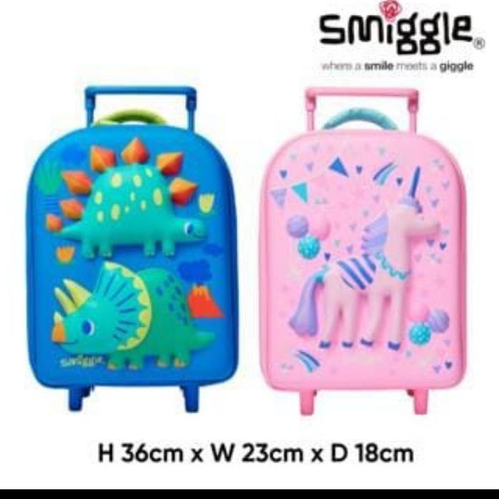 Smiggle Glide Trolley Dino - Unicorn /Tas Koper Anak Tk/Kado/Ori/Bag
