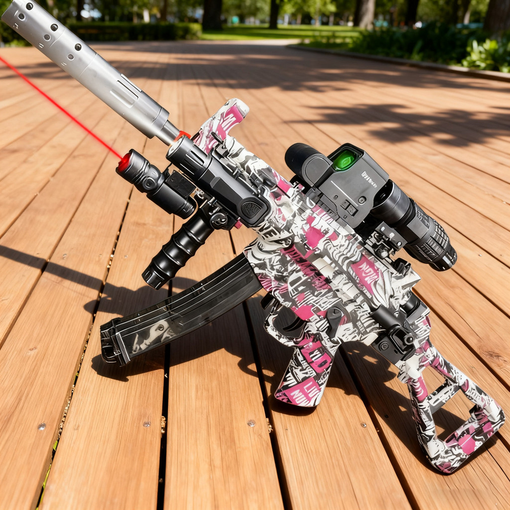 Upgraded Mp5K Gel Blasters For Adults 20M Straight Shooting Sniper Electric Gel Ball Blaster Gun