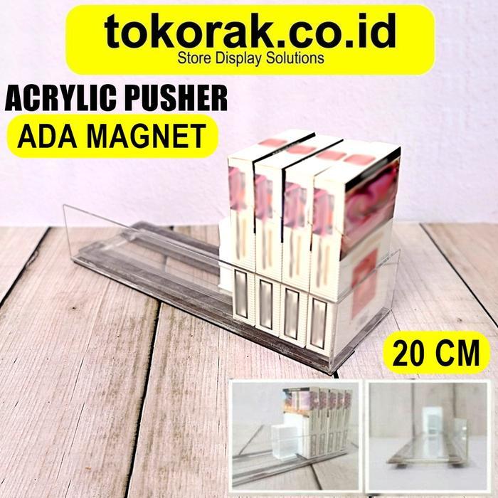 RAK ROKOK ACRYLIC PUSHER OTOMATIS TOKO MINIMARKET SUPERMARKET