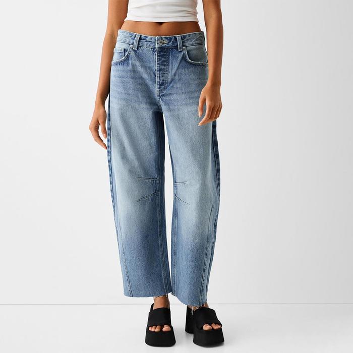 8zg8- Hypestore Celana Jeans Bershkka Barrel Jeans