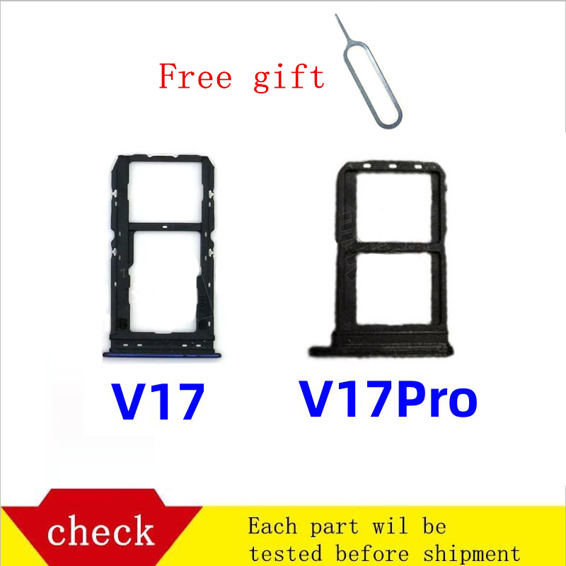 For VIVO V17 V17pro SIM Card Tray Sim Card Holder Slot adapter and Micro SD Card Tray Holder With