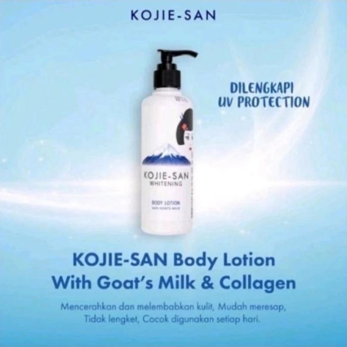 07f1- Kojie San Body Lotion Kojicacid Glow Skin Goats Milk Mencerahkan Tubuh Hand Kaki