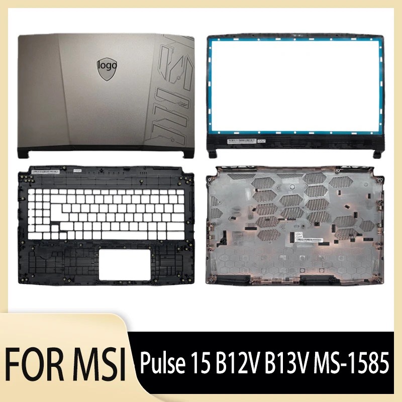 New For MSI Pulse 15 B12V B13V MS-1585 LCD Back Cover Top Case Grey Front Bezel Palmrest Bottom Cove