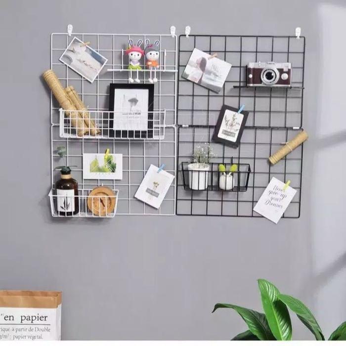 New HIJANG hiasan dinding wire grid polaroid WIRE GRID WIRE MESH KOTAK BESI Aesthetic