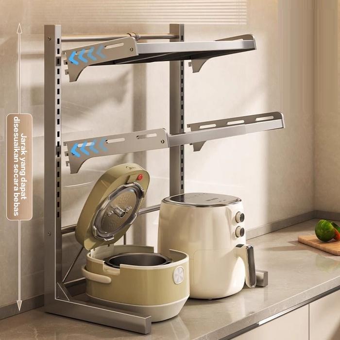 81tq- [Dapat Diregangkan] Rak Multifungsi Dapur / Rak Yang Dapat Ditarik / Rak Panci / Rak
