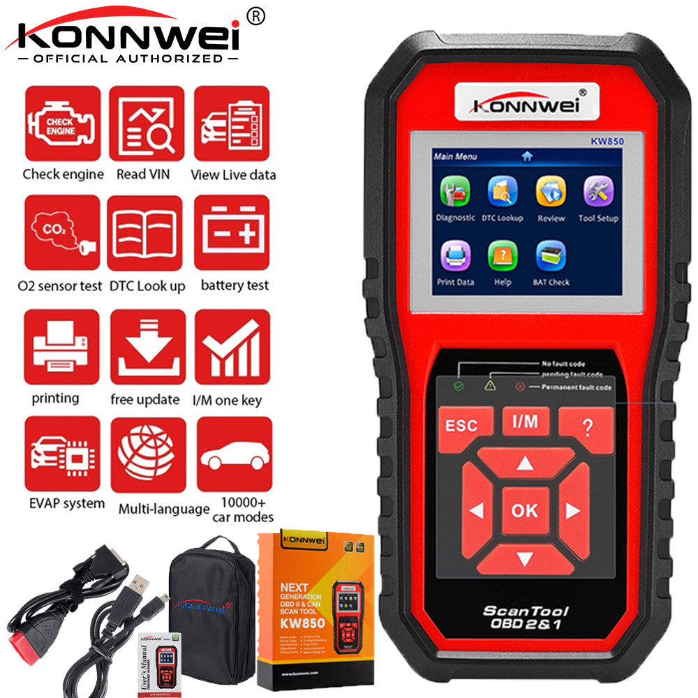 KONNWEI KW850 Car OBD2 Scanner Professional Car Diagnostic Scanner
