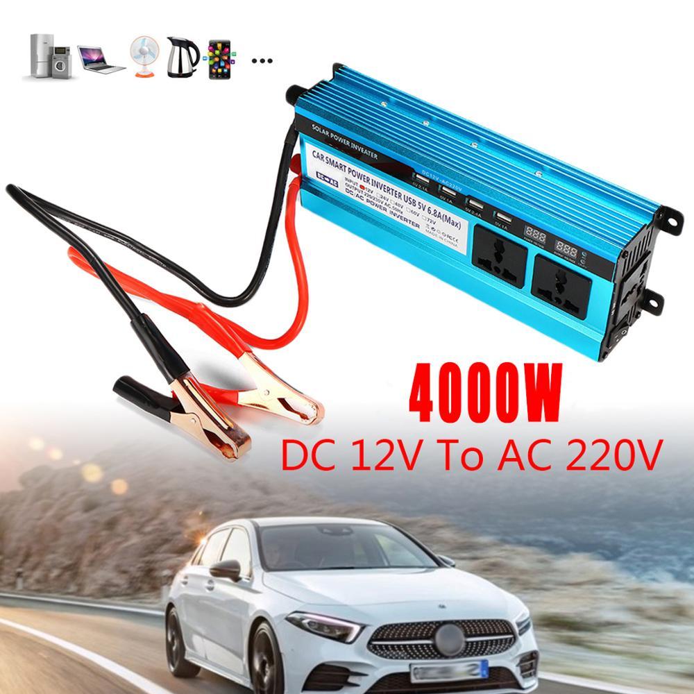 4000W Converter Solar Power Inverter DC 12V/24V to AC 220V Invertor