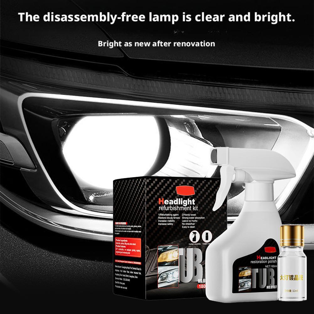 Automotive Headlight Restorer Headlight Refurbishment And Repair Fluid Kit Headlight Polishing