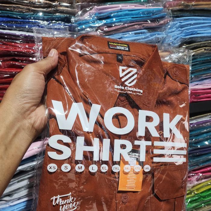 ASLI KEMEJA POLOS / baju lapangan/ / PDL/ PDH, tactical, formal panjang merah , hijau tosca, merah