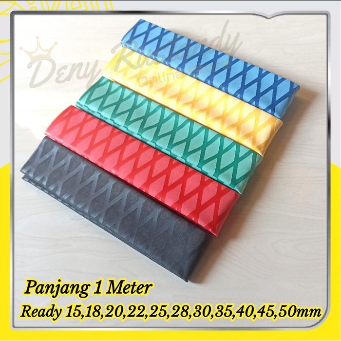 Grip joran karet joran Motif Silang X Heatshrink Tube Panjang 1 Meter