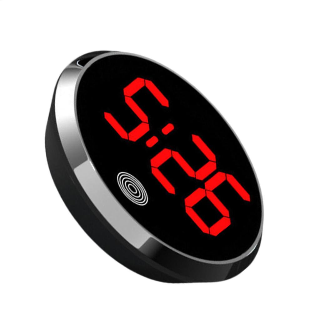 Mini Digital Clock For Car Round Automotive Digital Clock Led Luminous Display Automotive Watch For