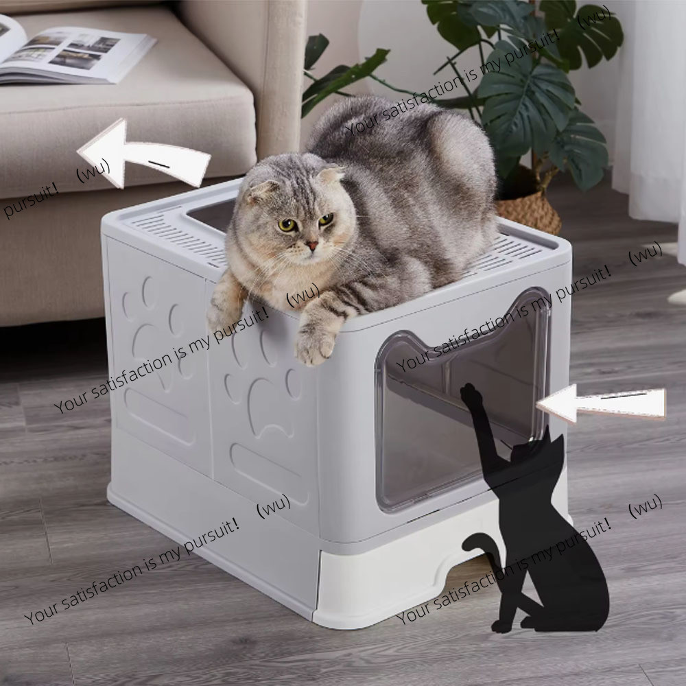 Prctica Caja De Arena Plegable: Diseo De Cajn Con Cuchara Para Una Fcil Gestin De Residuos De Gatos
