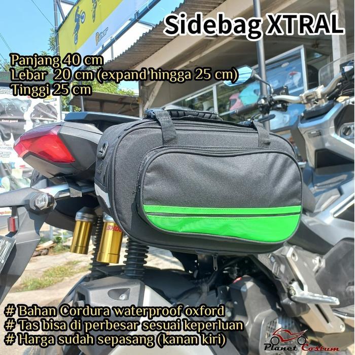 HMSB5 SIDEBAG XTRAL TAS MOTOR BAGASI JAS HUJAN SEPATU ROMPI PAKAIAN JAKET ORIGINAL TERBARU ABU SPORT