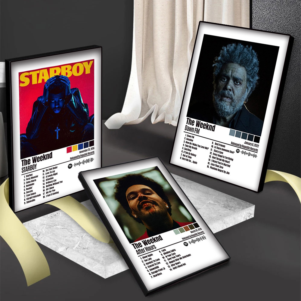 Nordic Pop Music Album Covers Poster Aesthetic Hip Hop Rapper Weeknd Tyler Drake Canvas Painting Wal