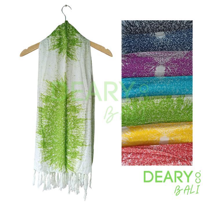 Kain Sarung Pantai Bali Scarf Tie Dye Motif Matahari Bahan Rayon Adem