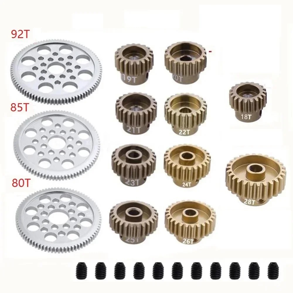 Metal 48P Spur Gear 92T 85T 80T Pinion 18T 19T 20T 21T 22T 23T 24T 25T 26T Motor Gears For Sakura