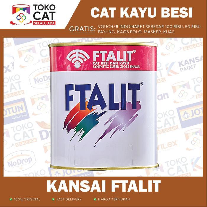 CAT MINYAK KAYU DAN BESI FTALIT 1 KG WARNA SILVER KODE 998 KEMASAN KALENG