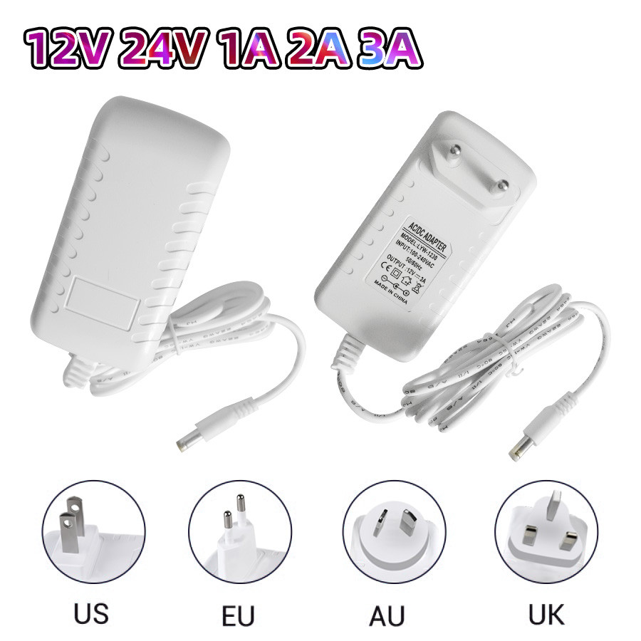 12 Volt Power Supply 24 Volt Adapter Transformer 110V 220V Ac To Dc 12V 24V Cctv Led Light Power