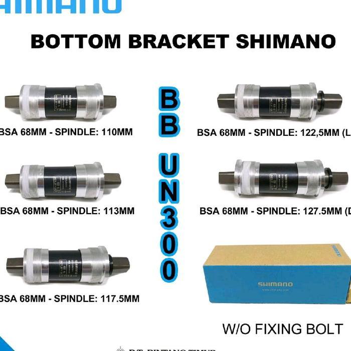 Bottom Bracket Kotak Shimano BB-UN300 BB Kotak Shimano Ukuran 110/113/117.5/123/DEL 127.5 Include