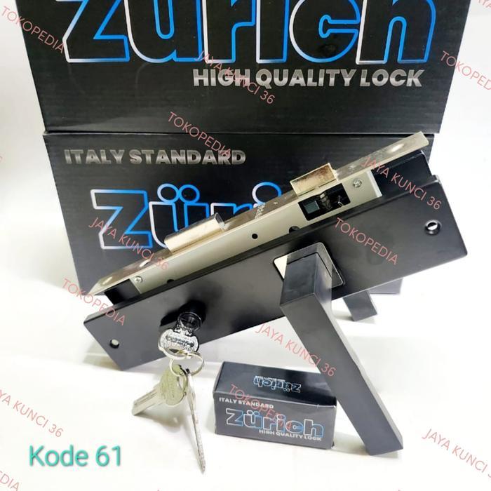 Kunci Pintu Besar BLACK ZURICH / Handle Pintu Besar Hitam 25cm ZURICH