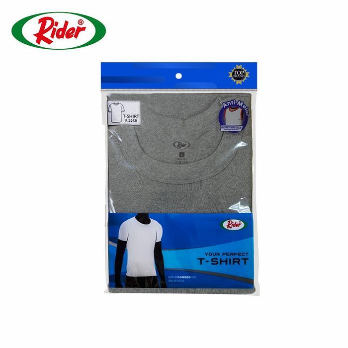 Re0H- Rider Kaos Oblong T-Shirt Man R223 B Round Neck Original Polos Sport Pria