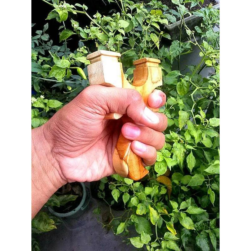 Original Ketapel Slingshot Catapult Kayu Jati Asli Type Ev-3 Bonus Gotri 50 Btr Kode 1344