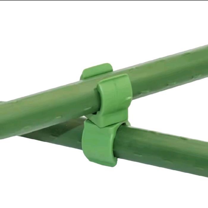 Gardening Mikha 10 Pcs Klem Ajir 16Mm Penyambung Ajir Tanaman Modern Konektor Tiang Kacang Plastik