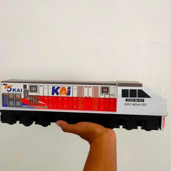 Miniatur Kereta Api Lokomotif Cc 203 Livery Baru Dan Logo Kai Baru Kode 864
