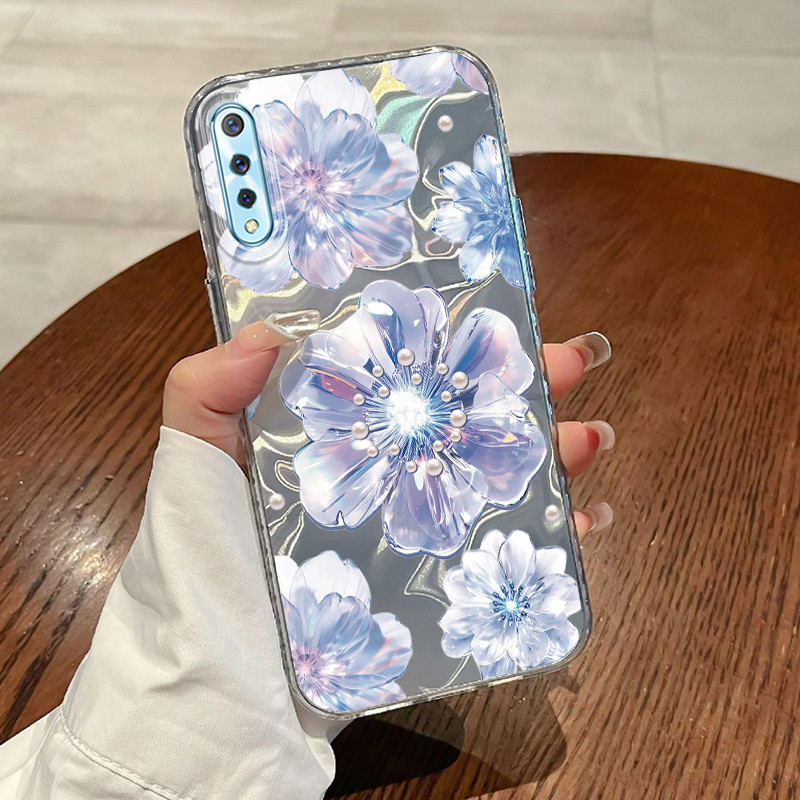 Casing Hp VIVO S1 VIVO S1 Pro Case Casing Pola Bunga Kristal HP Kasing Kasus ponsel transparan mewah