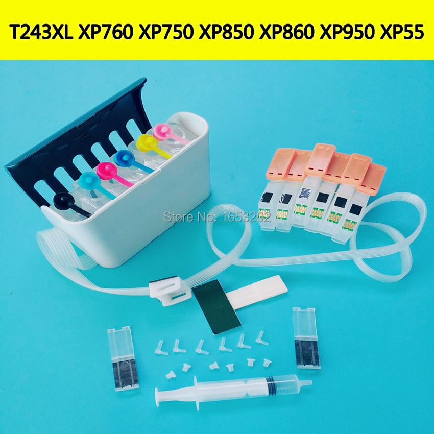 T2431 -T2436 T2421 -T2426 Continuous Ink Supply System For Epson XP750 XP760 XP850 XP860 XP950 XP960
