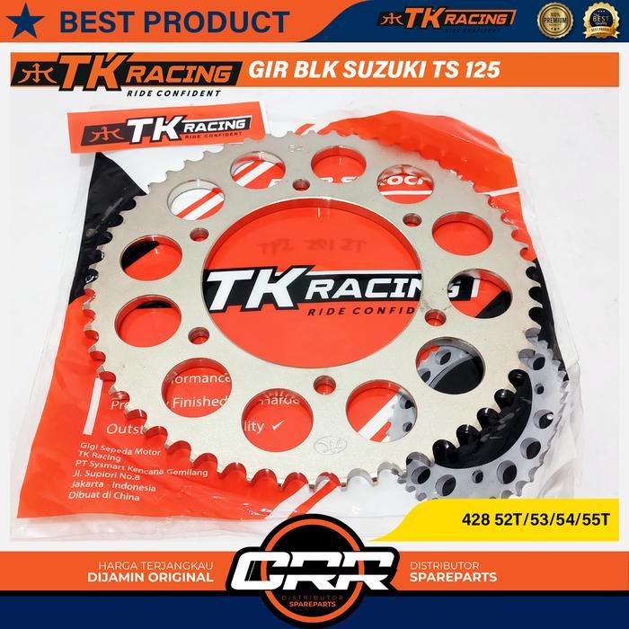 Gear Gir Belakang TS 125 428 52T 53T 54T 55T Transmisi Gear Belakang Suzuki TS 125 TK Racing Bulat