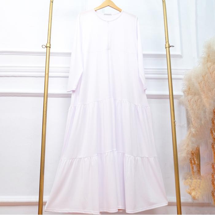 Gamis Jersey Susun Busui - Jv Hasanah Rabia Ruffle Dress